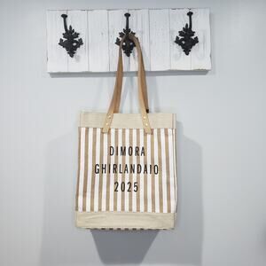 Apolis Market Tote Bag NWT Dimora Ghirlandaio 2025 Tuscany Custom Stripe